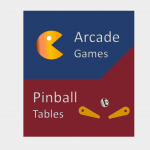 Arcade games and pinball tables graphic